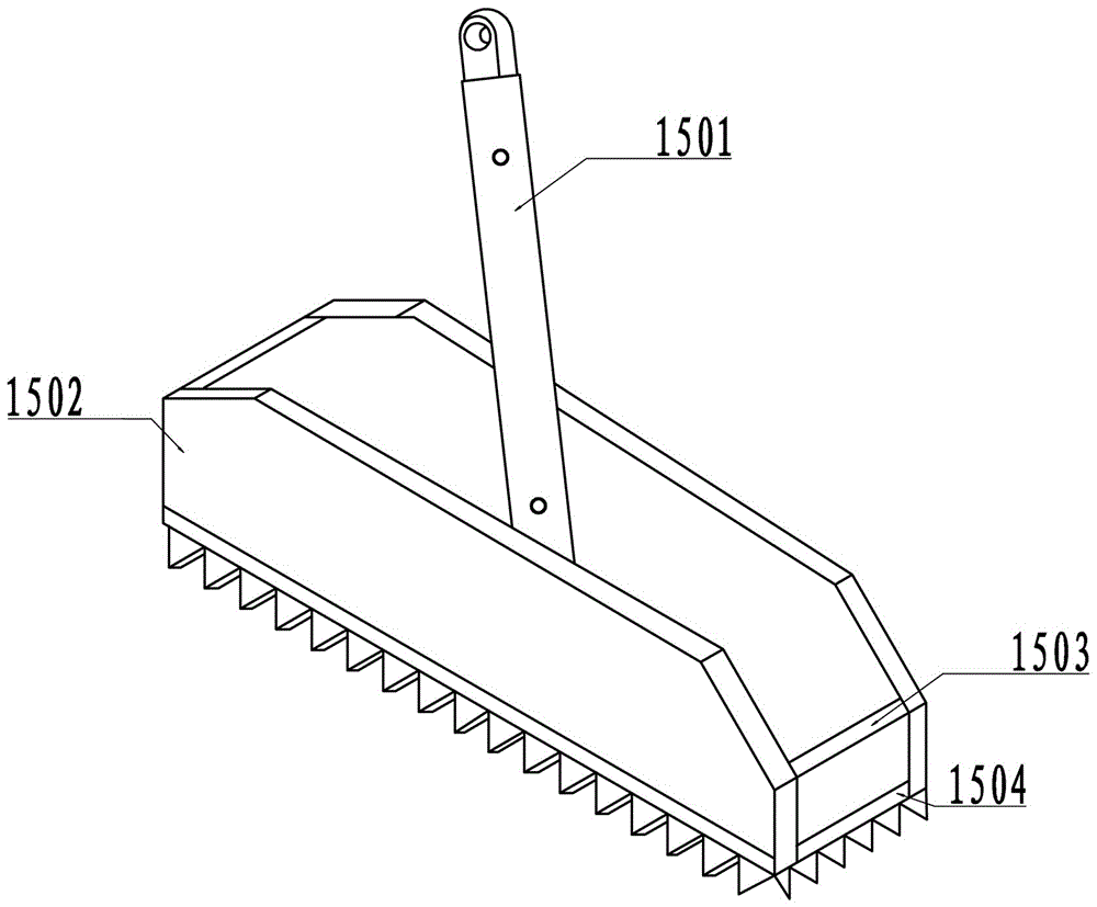 Framework landing self-moving type front telescopic advanced supporting device