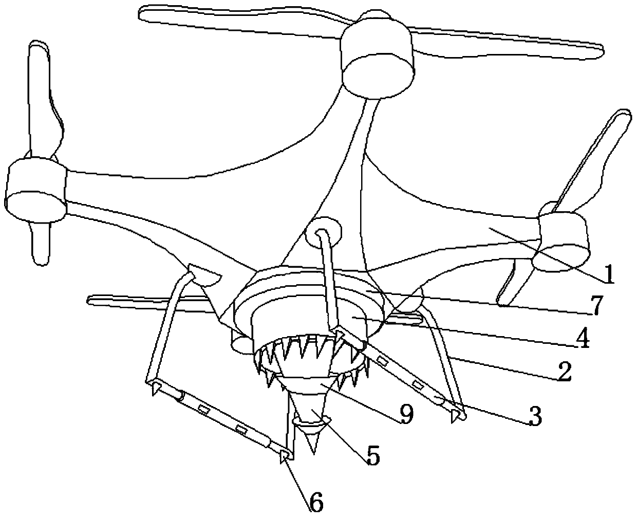 Unmanned aerial vehicle for low temperature environment and protecting device