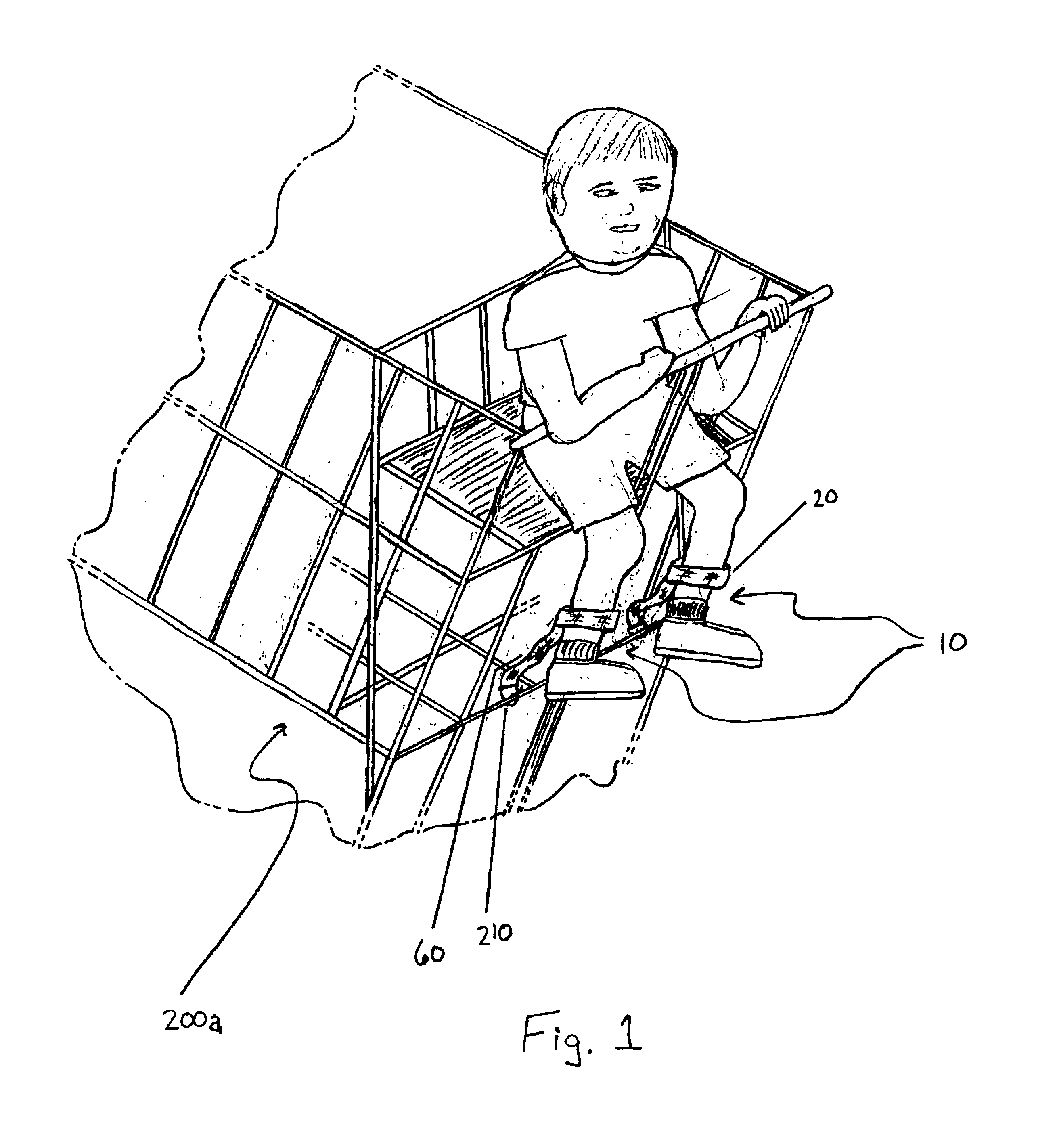 Child safety restraining device for use where a child is seated