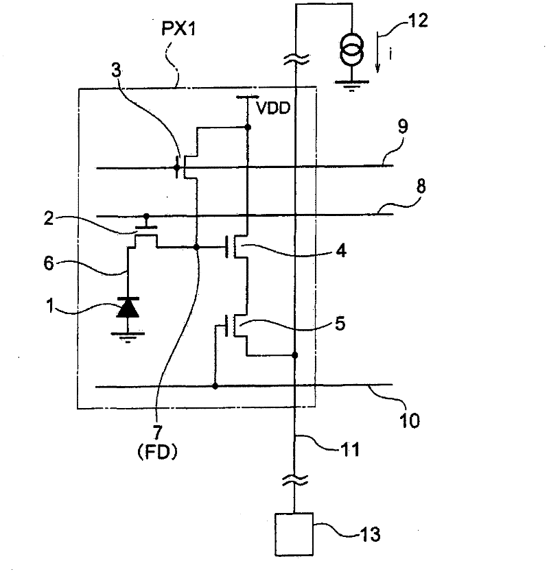 Pixel circuit, solid-state image pickup device, and camera system