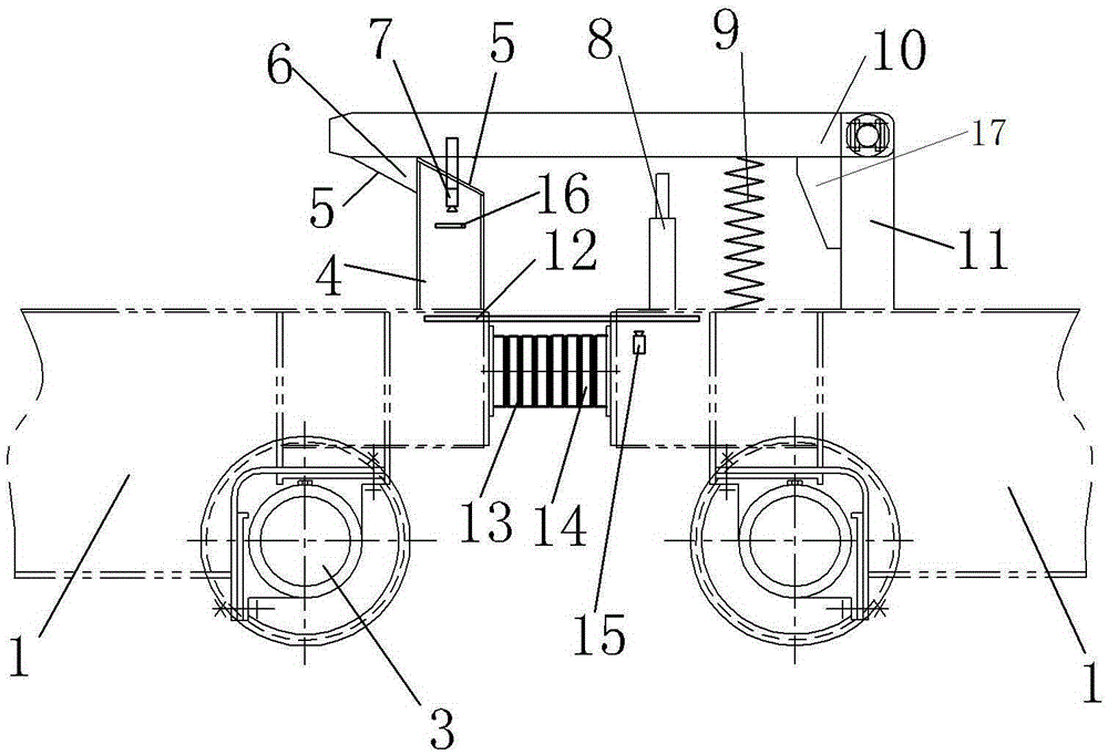 A crane component and its linkage connection device