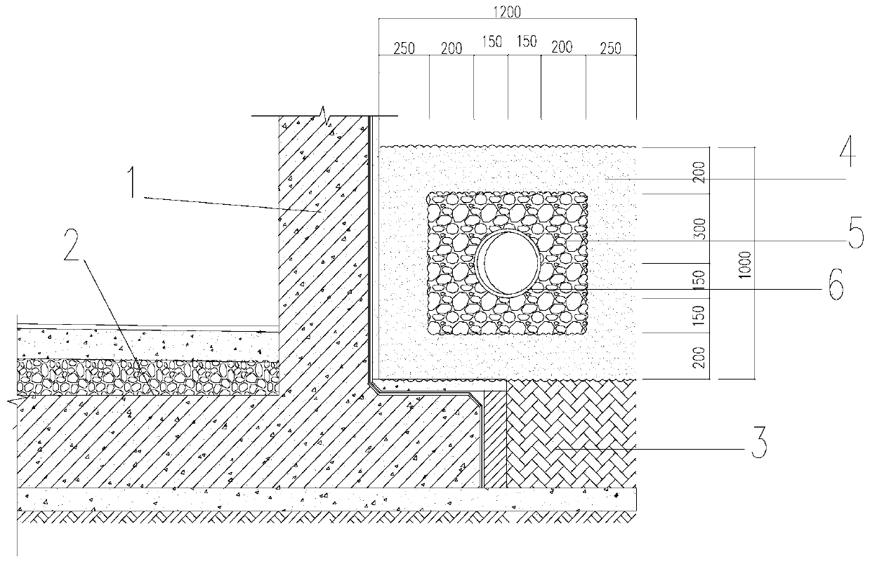 Blind ditch siphon drainage system for foundation pit