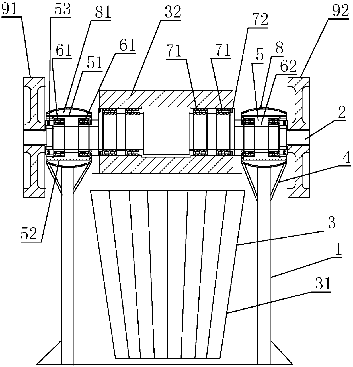 Movable jaw supporting mechanism and jaw crusher