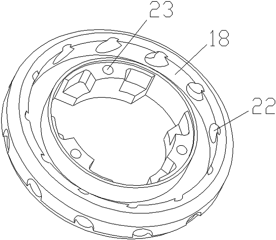 Tooling for punching oblique holes on anti-reverse disc and its processing method