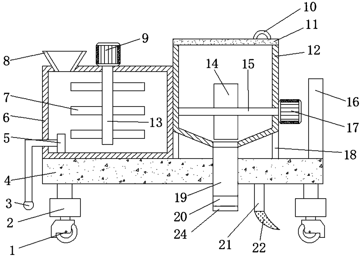 Agricultural land fertilizer applying device with large area working function