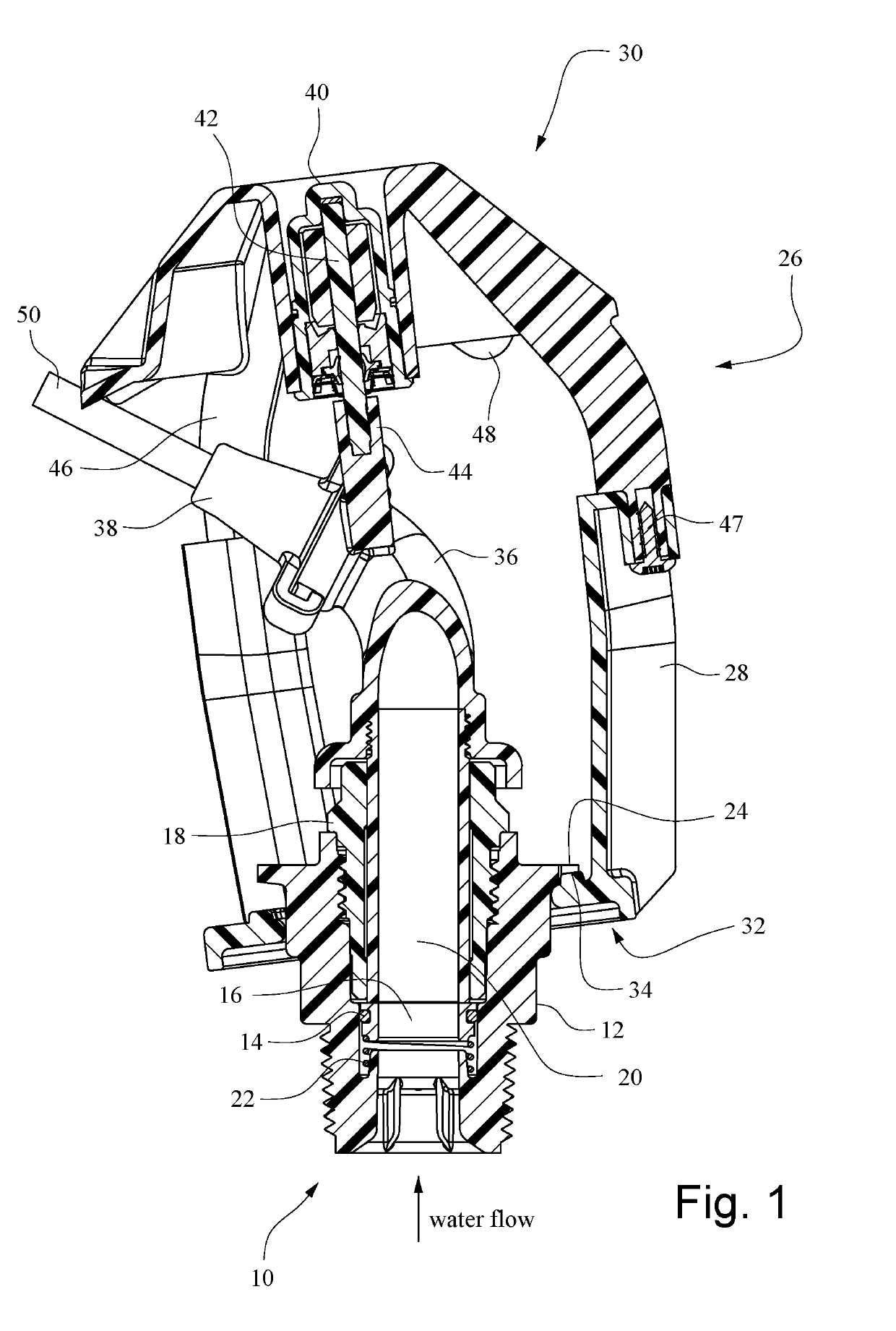 Rotary nozzle sprinkler with orbital diffuser