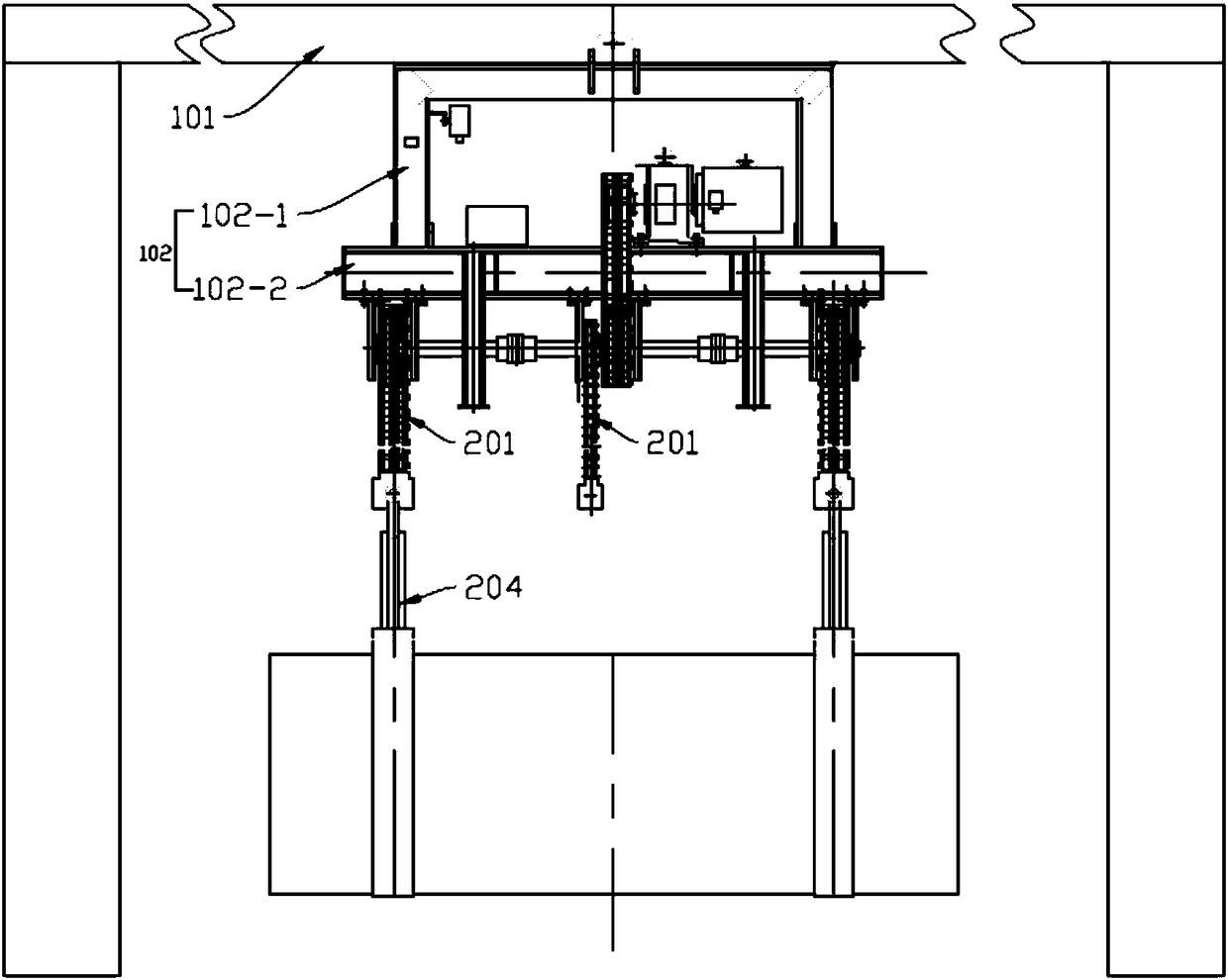 Duct piece overturning machine