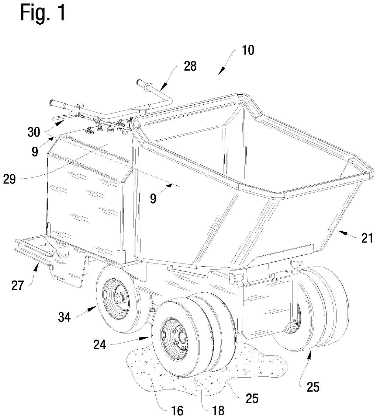 Electric Concrete Transportation Cart