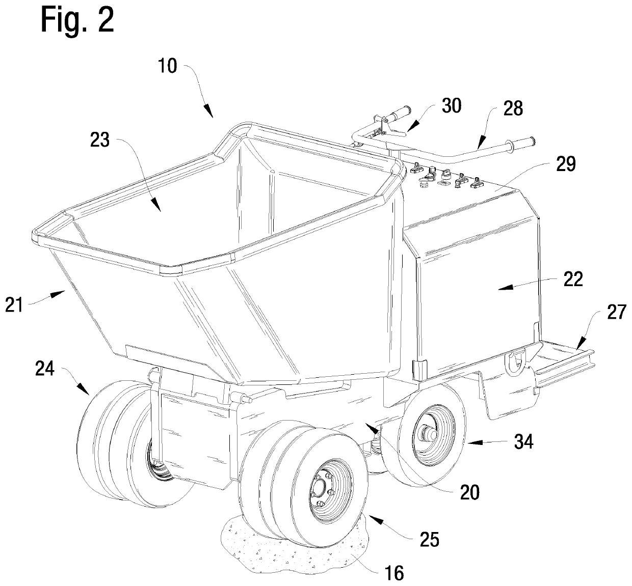 Electric Concrete Transportation Cart