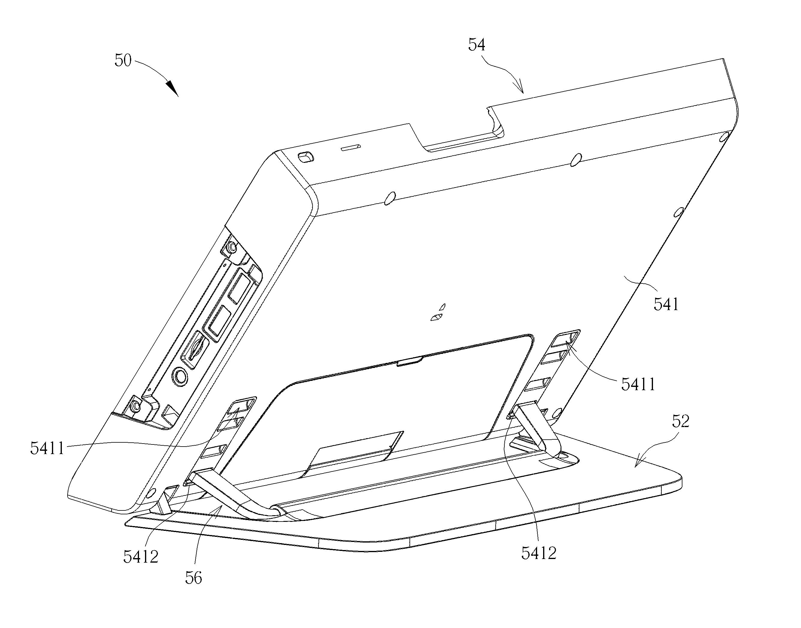 Display device capable of fixing a screen at different view angles
