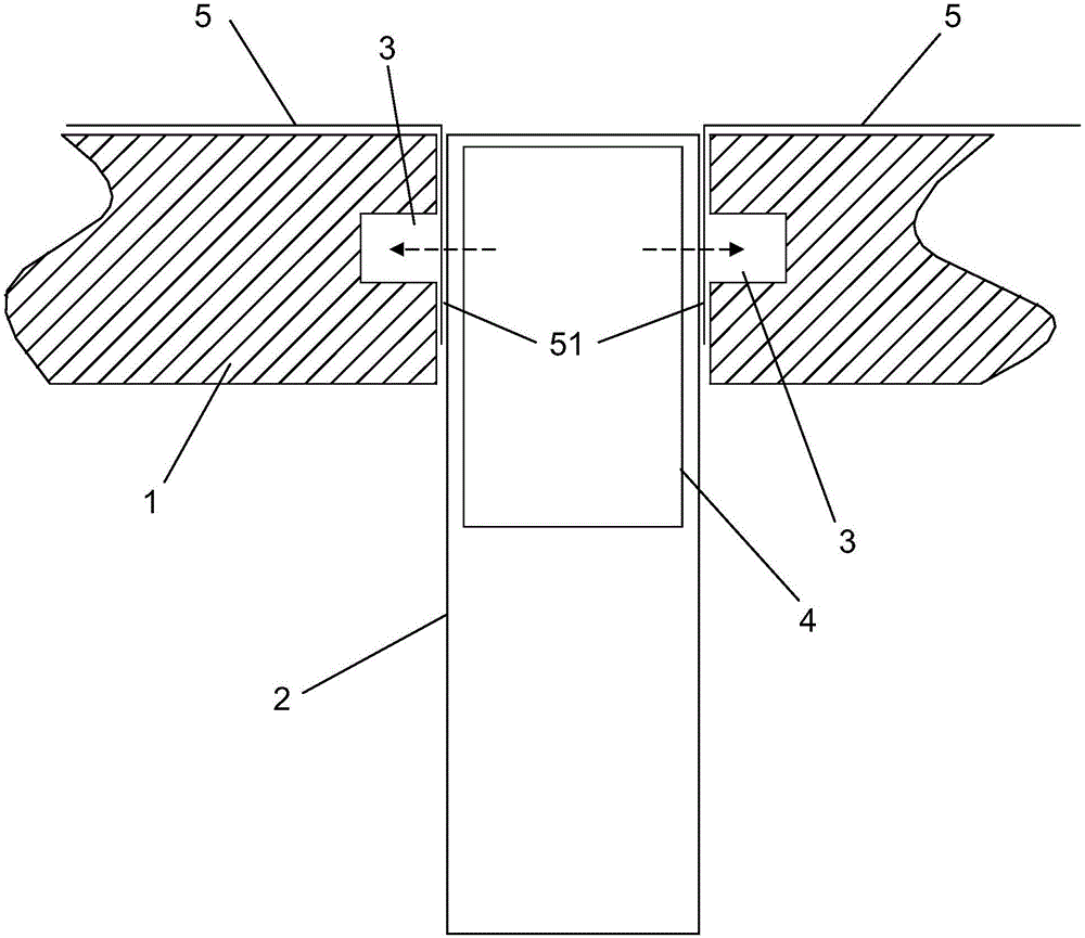 Connecting structure of non-metallic pipe and metal plate