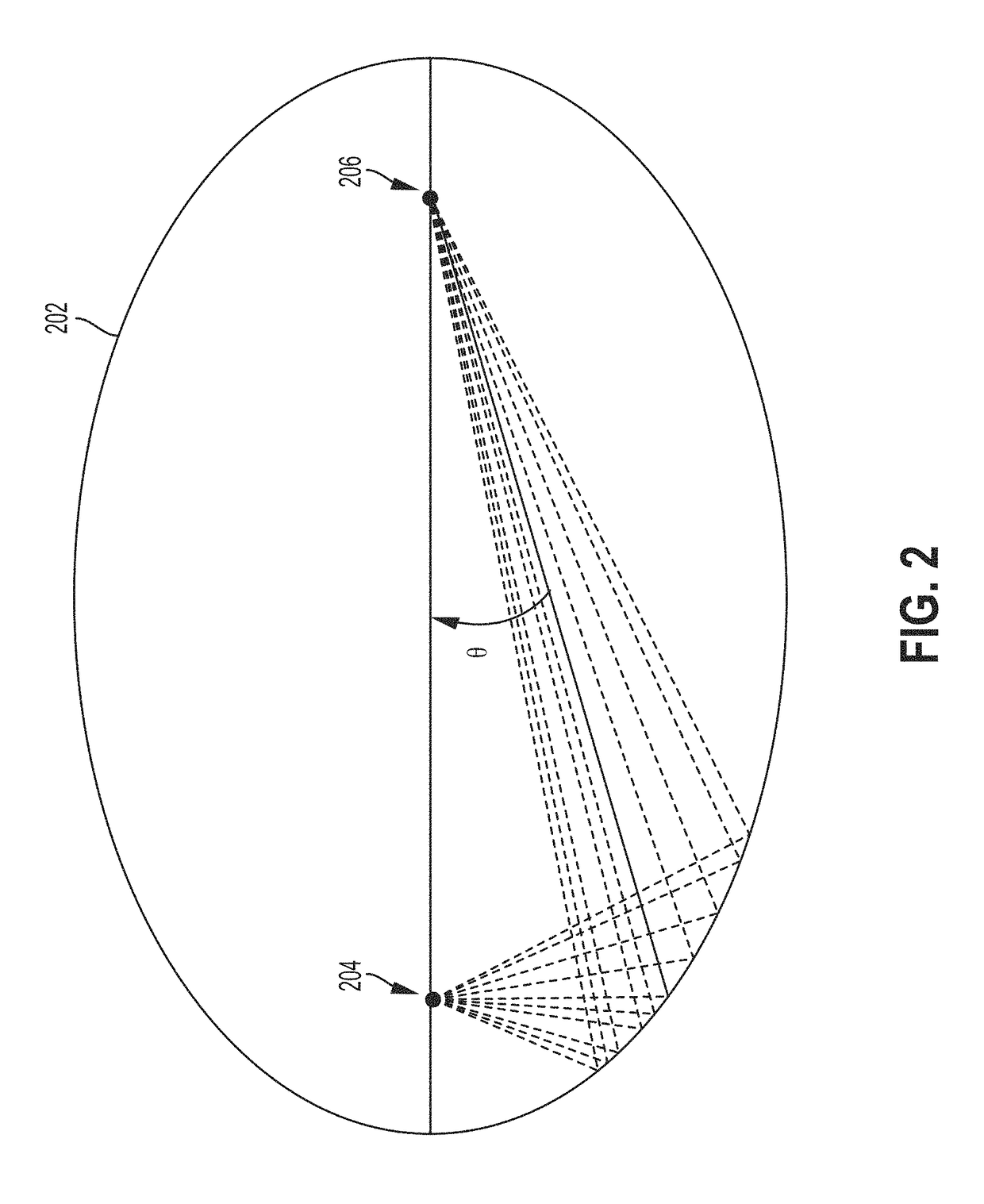 Pivoted elliptical reflector for large distance reflection of ultraviolet rays