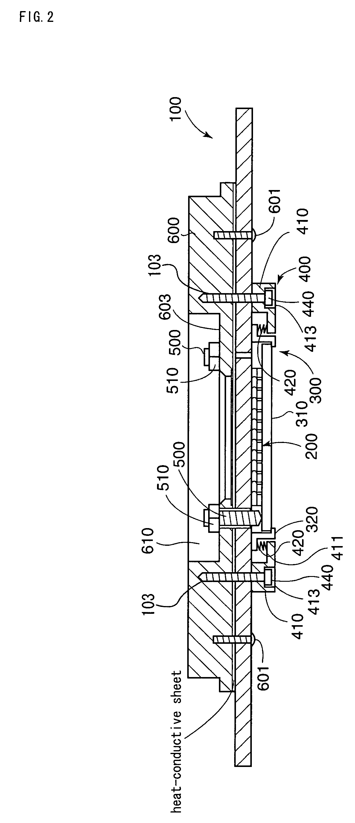 Probe card having a coil spring interposed between a support member and a contactor unit