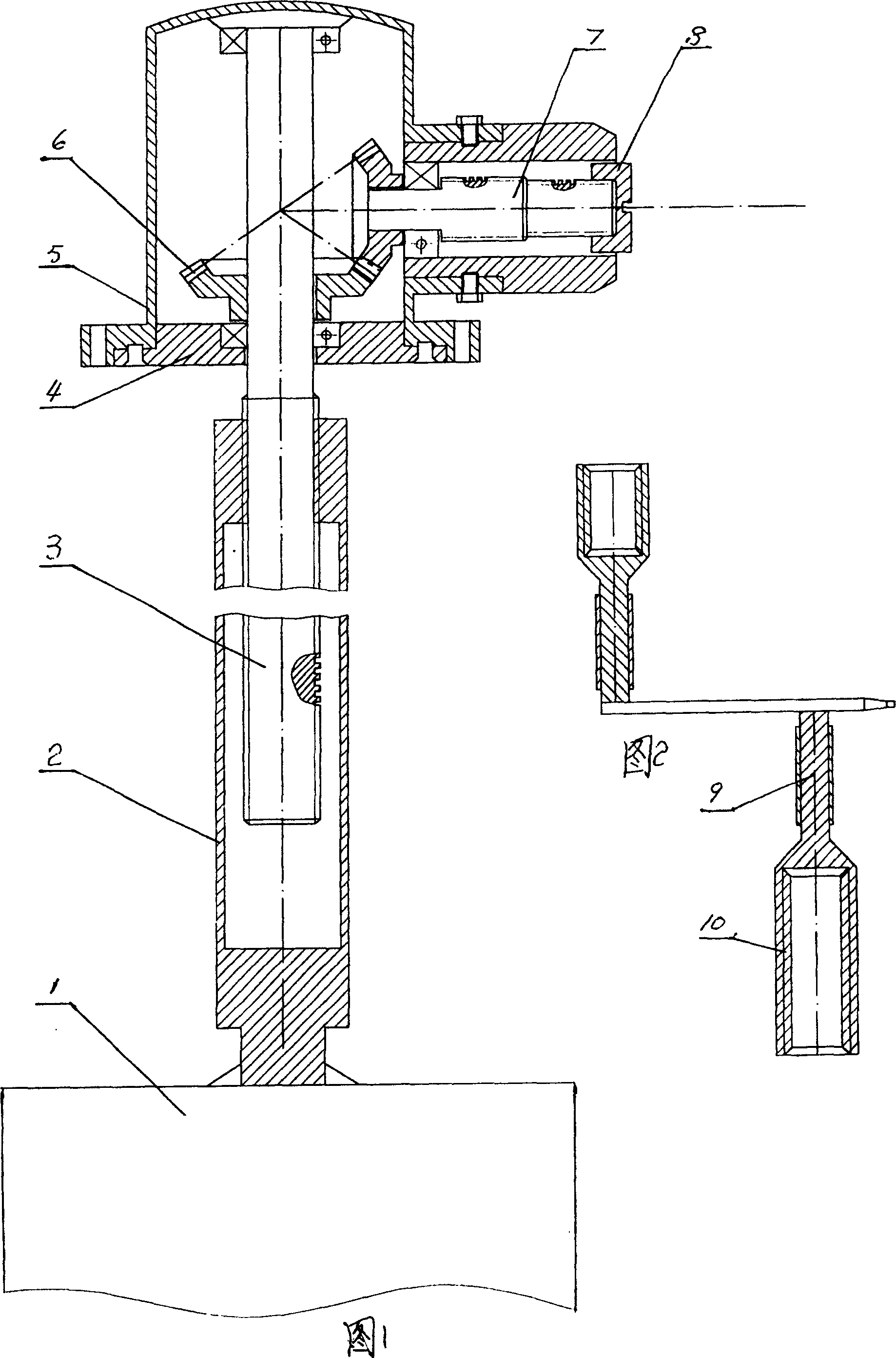 Operating device for theftproof water gate