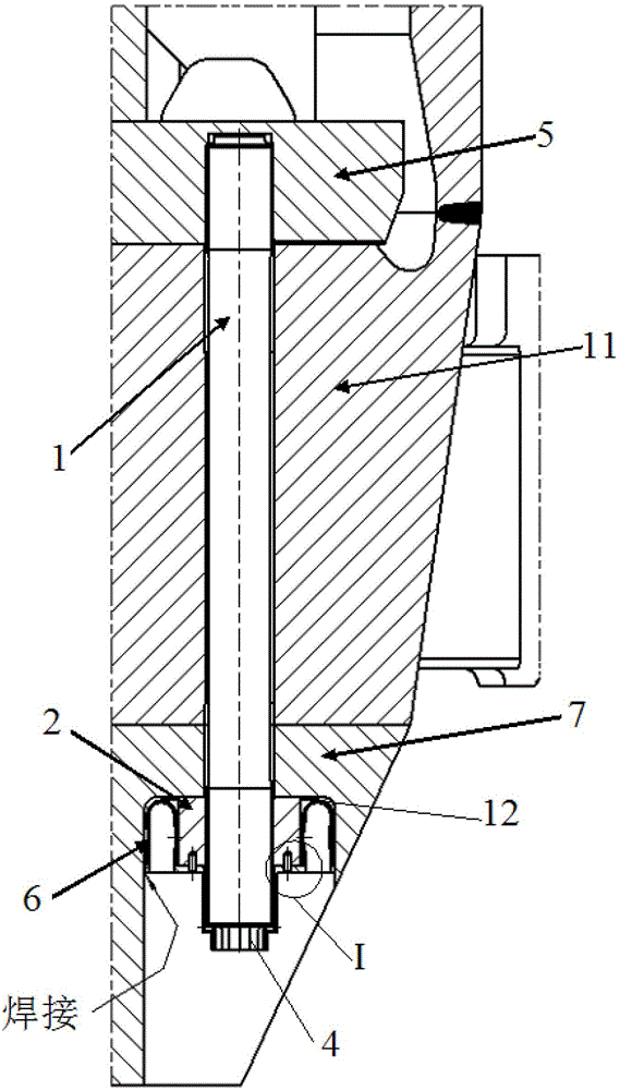 Anti-loose fastener for connection of nuclear power equipment