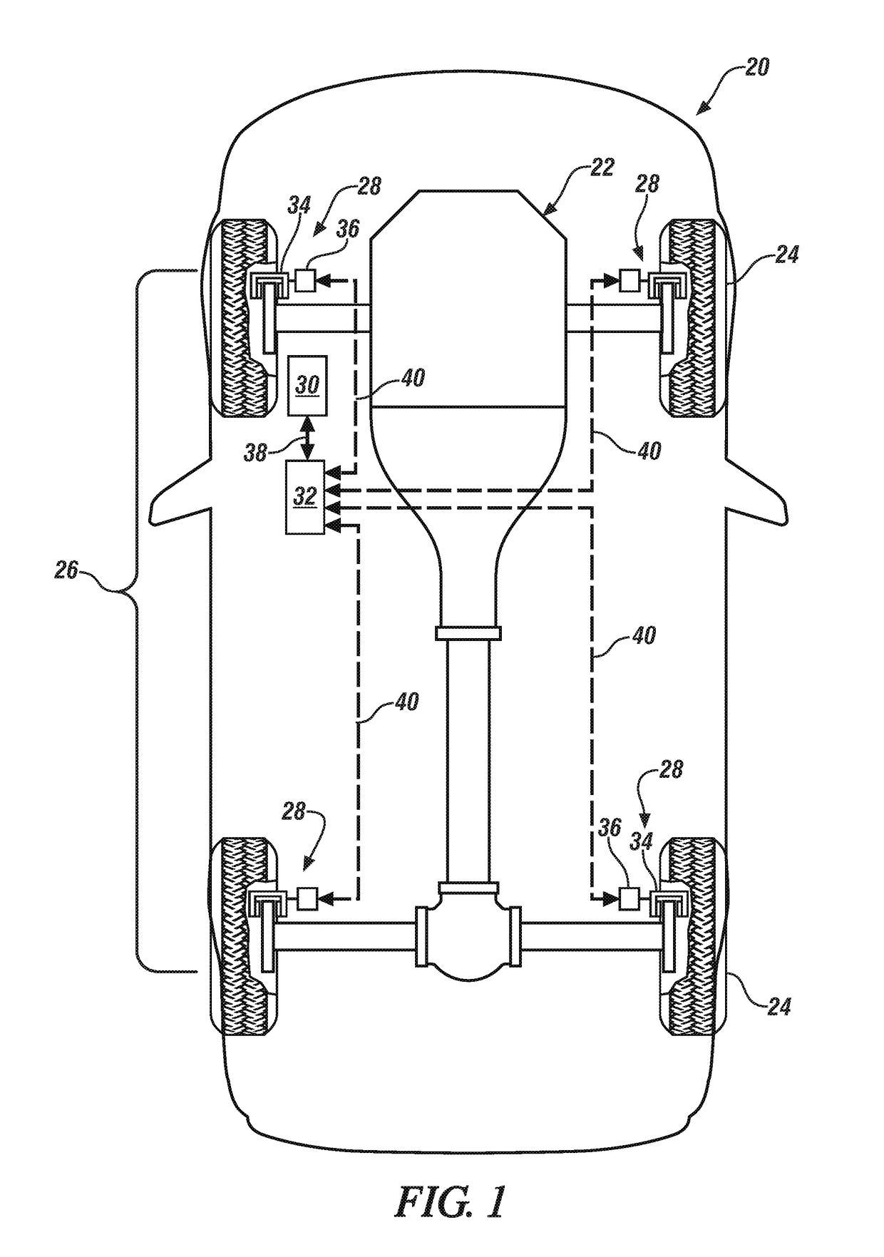 Braking system for a vehicle with an adjustable brake pedal assembly
