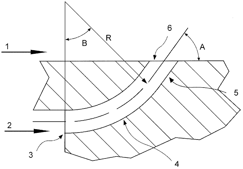 Air film hole based on secondary flows of bent passage