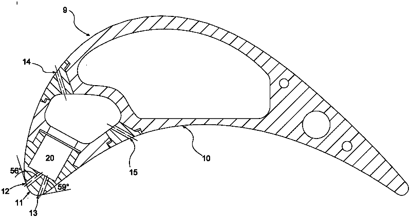 Air film hole based on secondary flows of bent passage