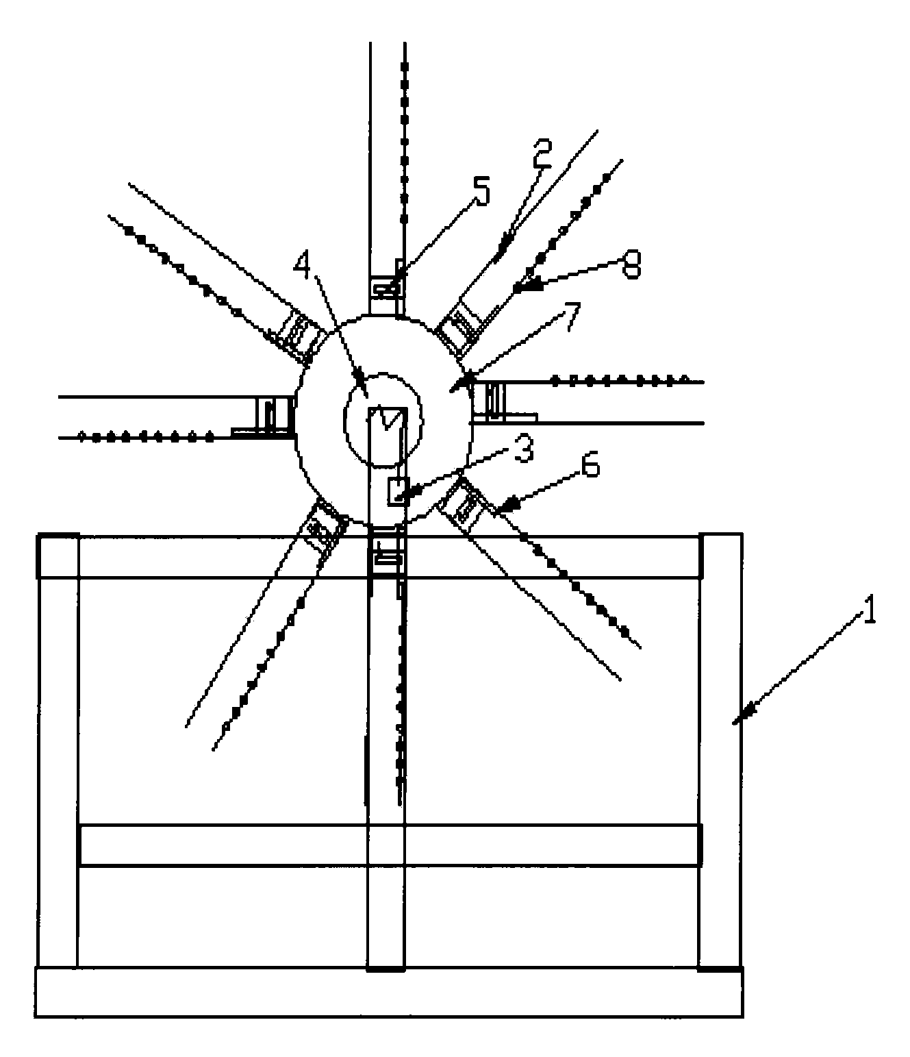 Turning buffering mechanism for photovoltaic module flexible manufacturing system