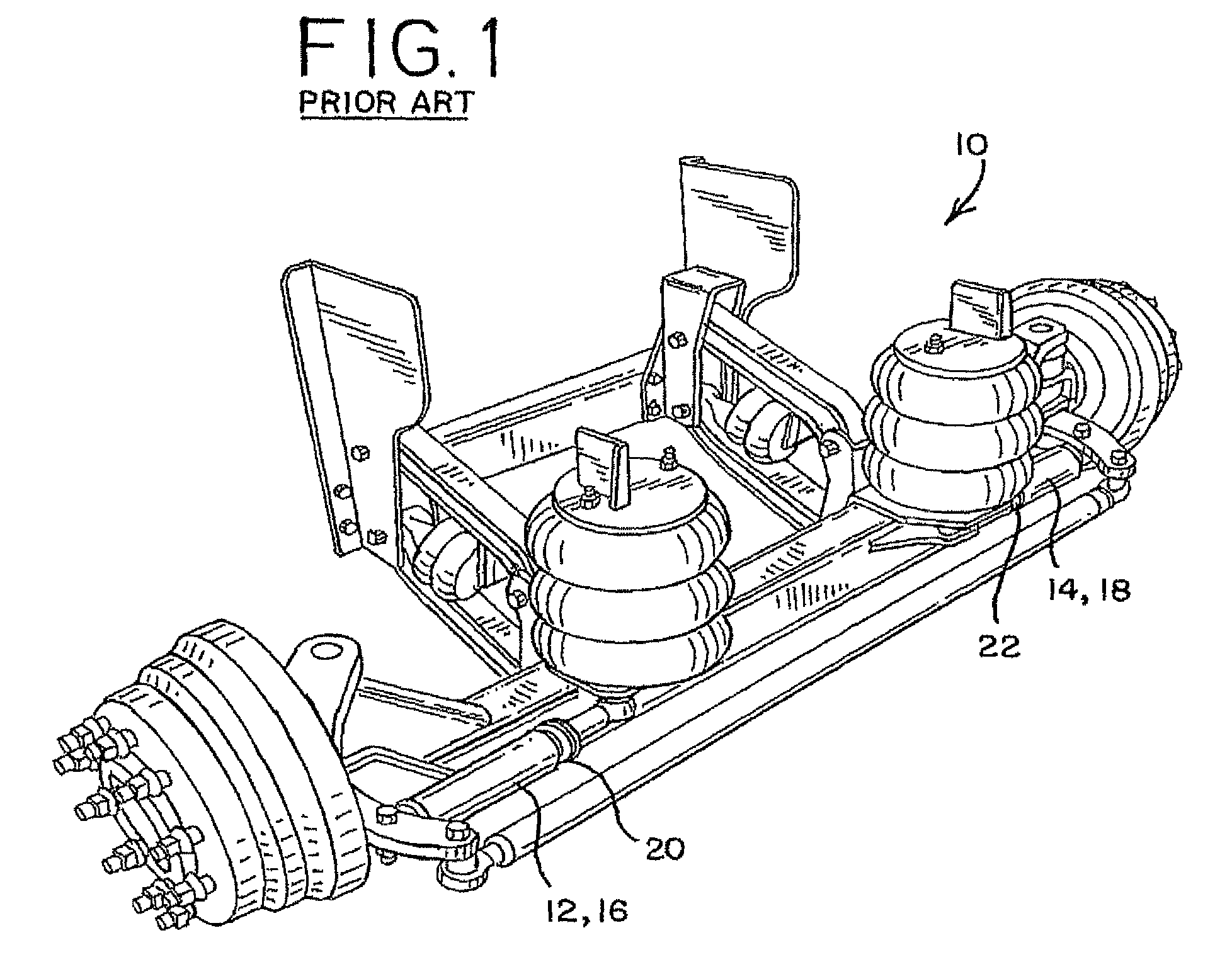 Self-steering axle suspension system having a rotary stabilizer mounted at a pivot joint associated with a tie rod