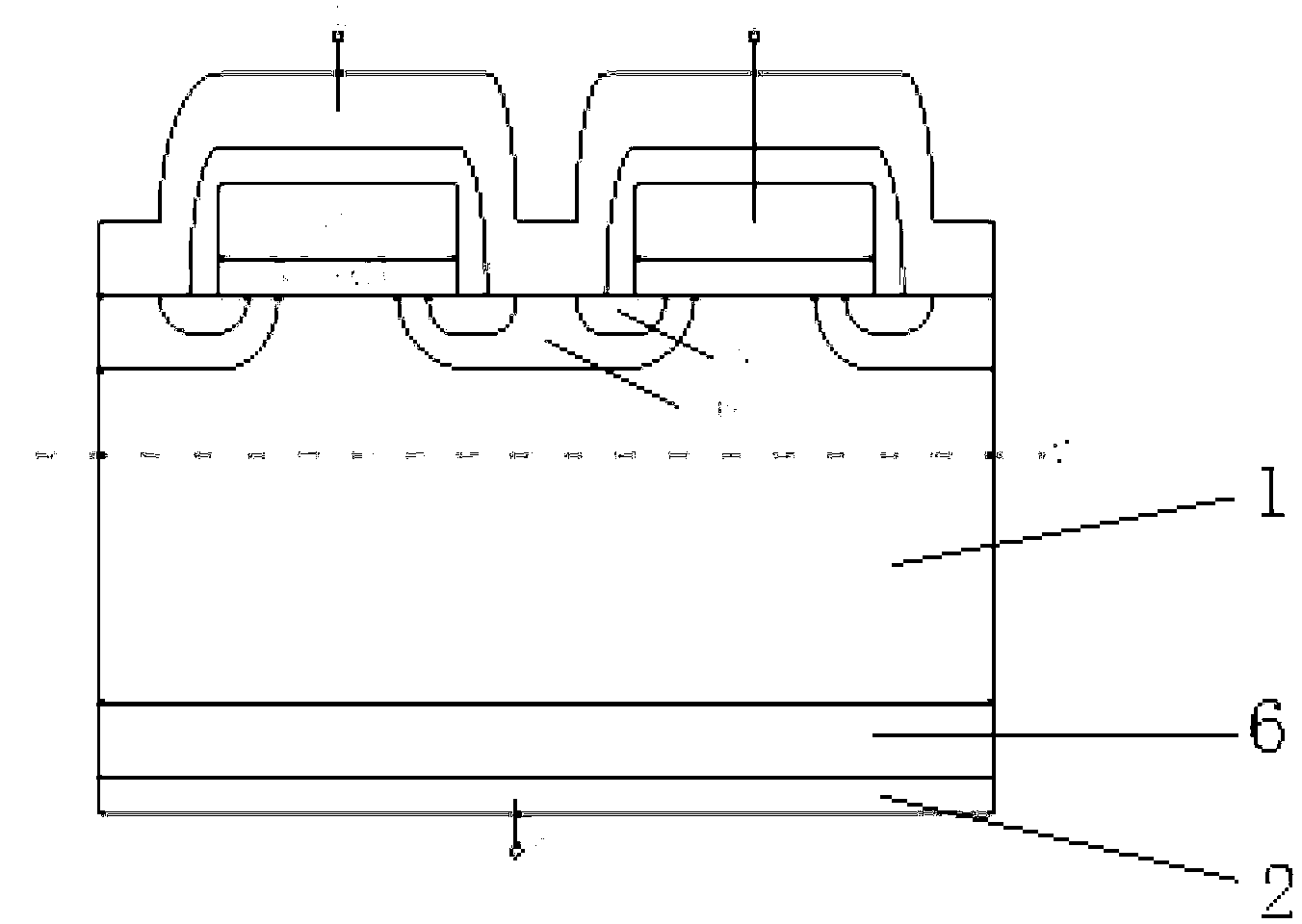 Collector back side structure of insulated gate type bipolar transistor