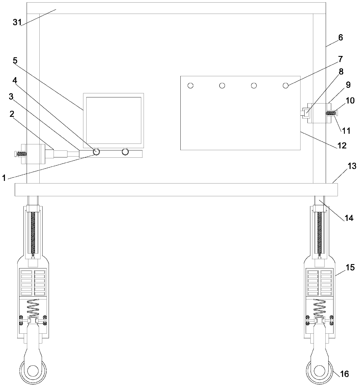 Real object and diagram rapid display device for e-commerce teaching