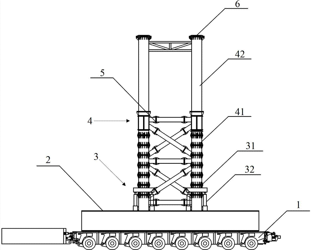 Liftable high-bracket trolley and adjacent-span forming and whole-span longitudinal moving mounting process for bridge