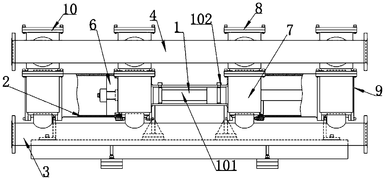 Double-acting four-inlet four-outlet reciprocating pump