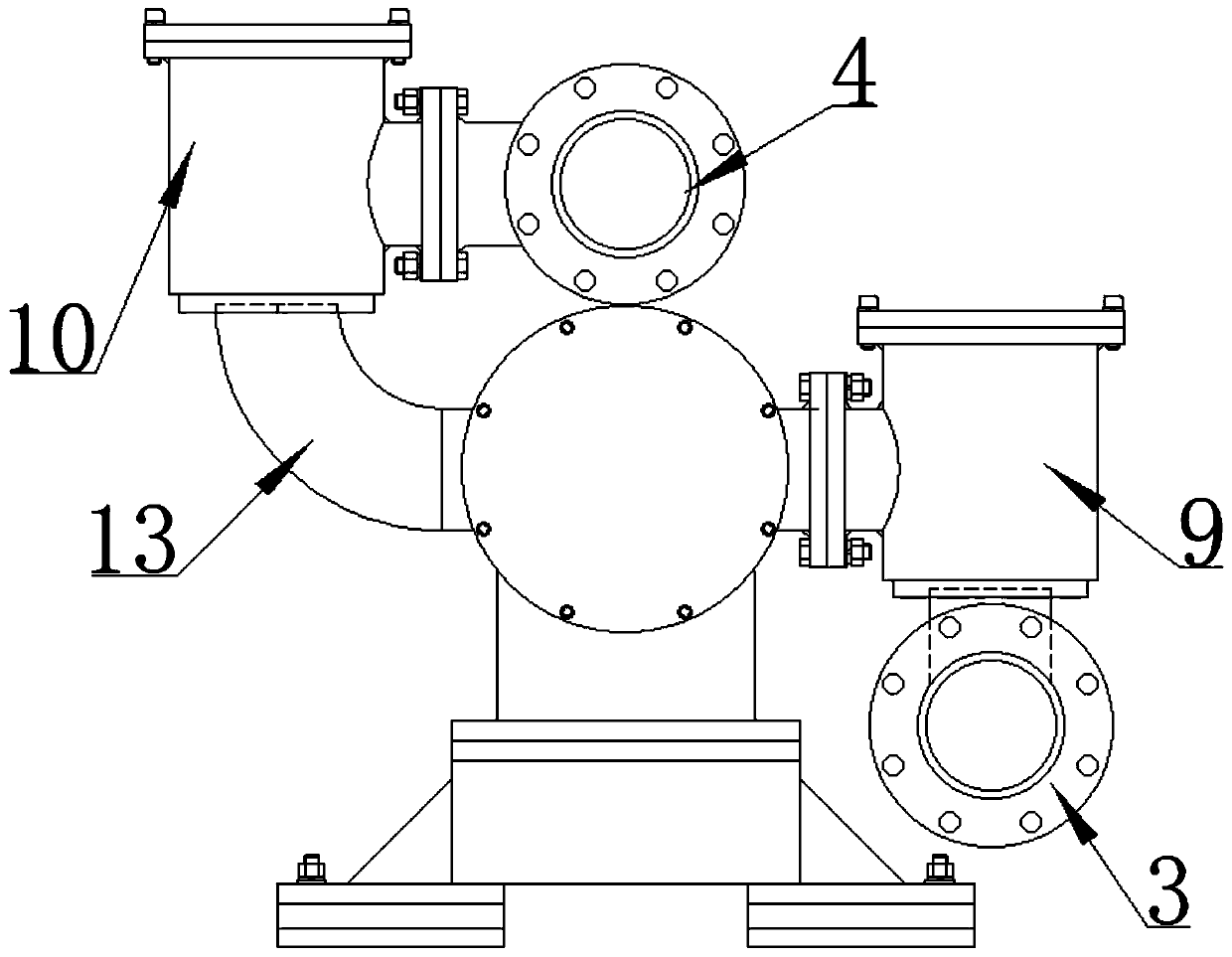 Double-acting four-inlet four-outlet reciprocating pump