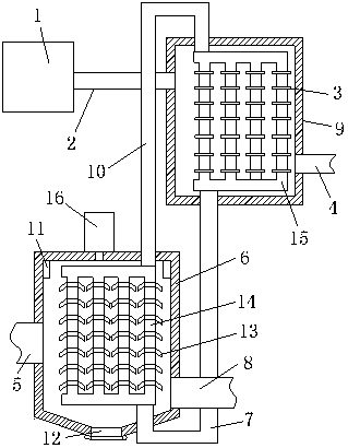 Heat pipe heat exchange device for waste heat recovery, and working method thereof