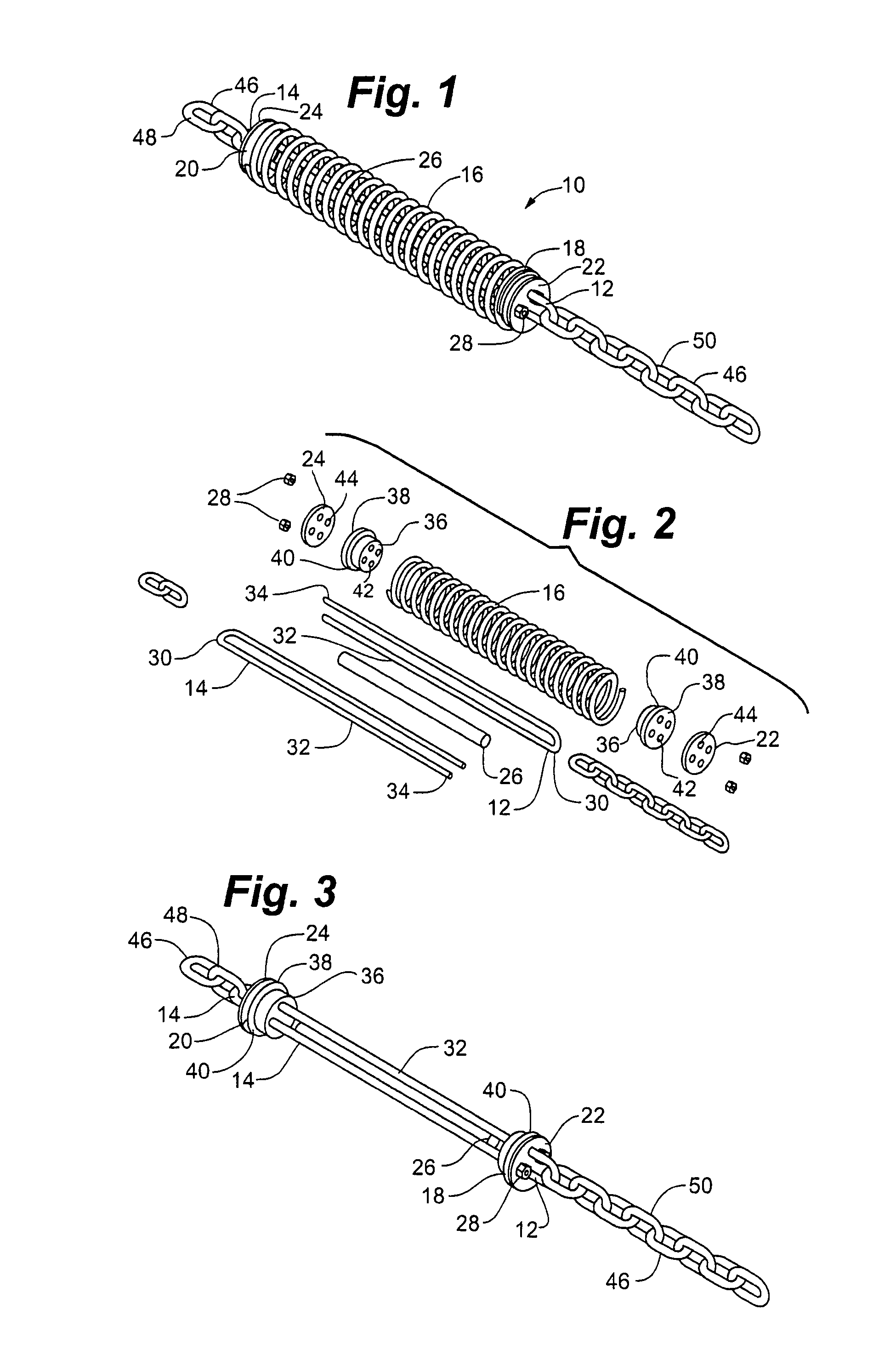 Damping spring for use in agricultural implements