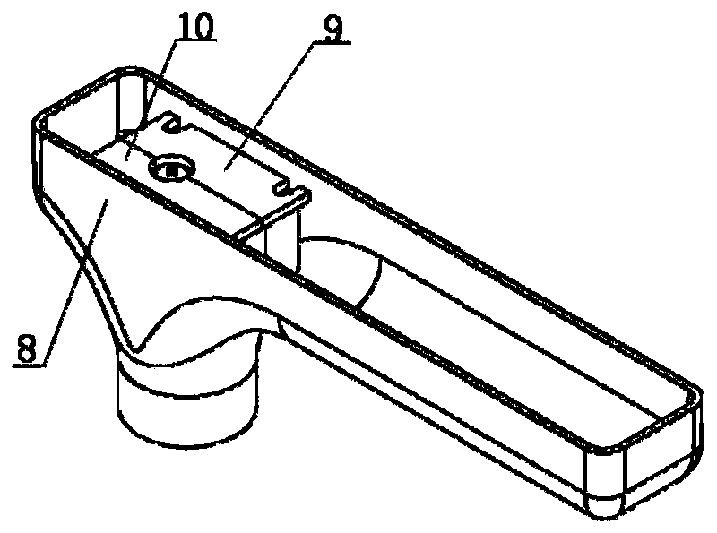 Unlocking mechanism in handle vertical pillar