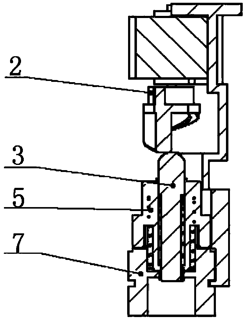 Unlocking mechanism in handle vertical pillar