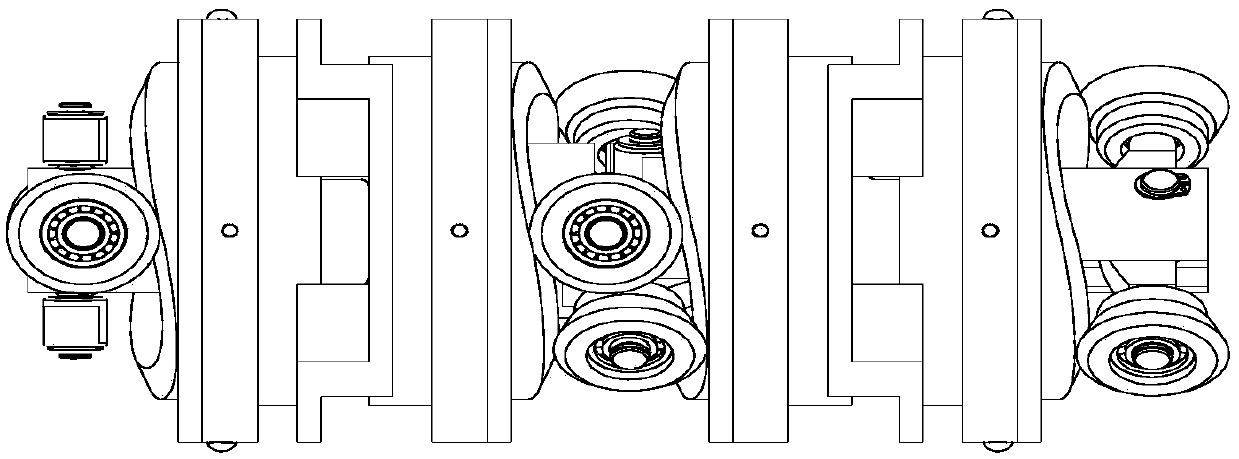 Inlet pressurizing type two-dimensional duplex piston pump