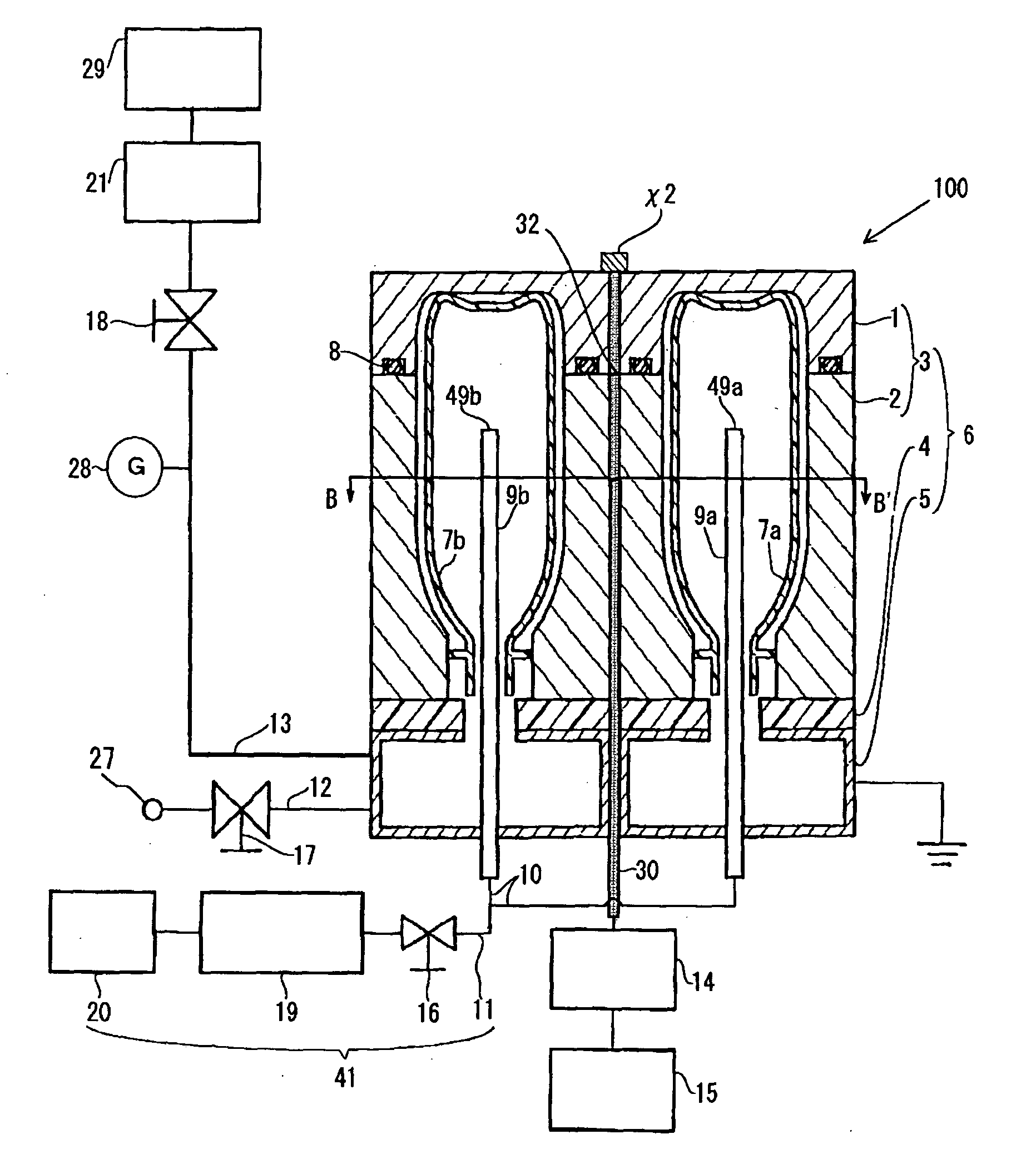 Production device for dlc film-coated plastic container and production method therefor