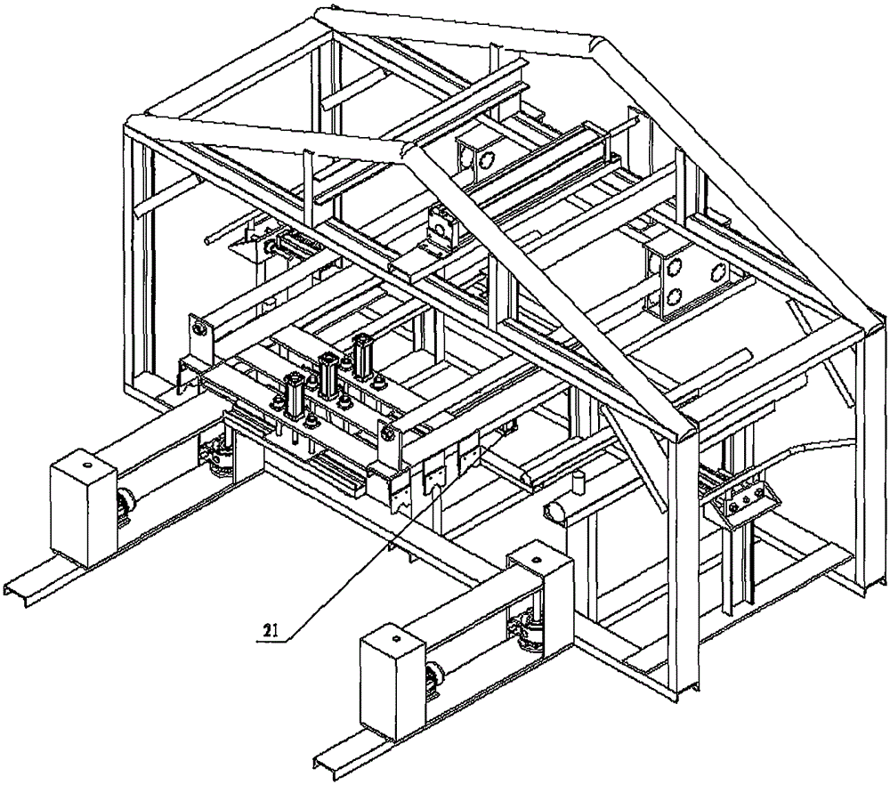 Automatic guardrail plate stacking device