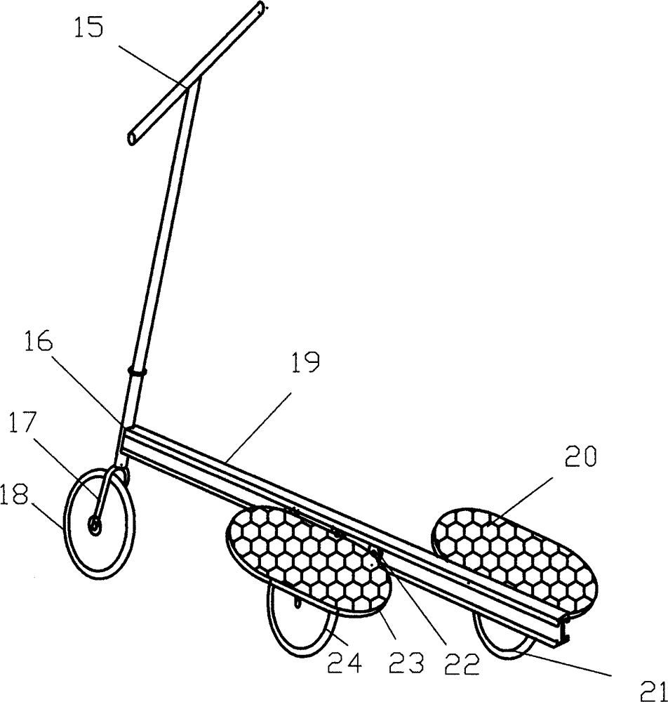Scooter provided with slide pedals
