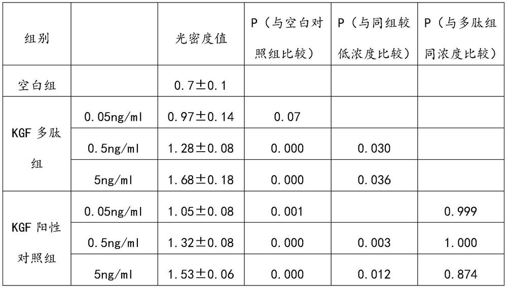 Keratinocyte growth factor active polypeptide and application thereof