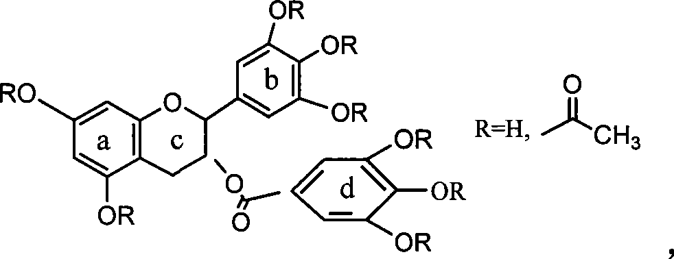 Preparation method of fully substituted acetylate of epigallocatechin-gallate (EGCG)