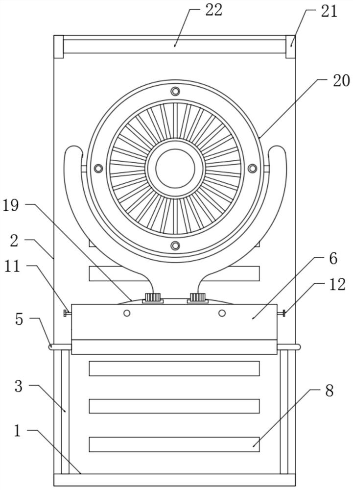 Supporting and fixing device for warmer