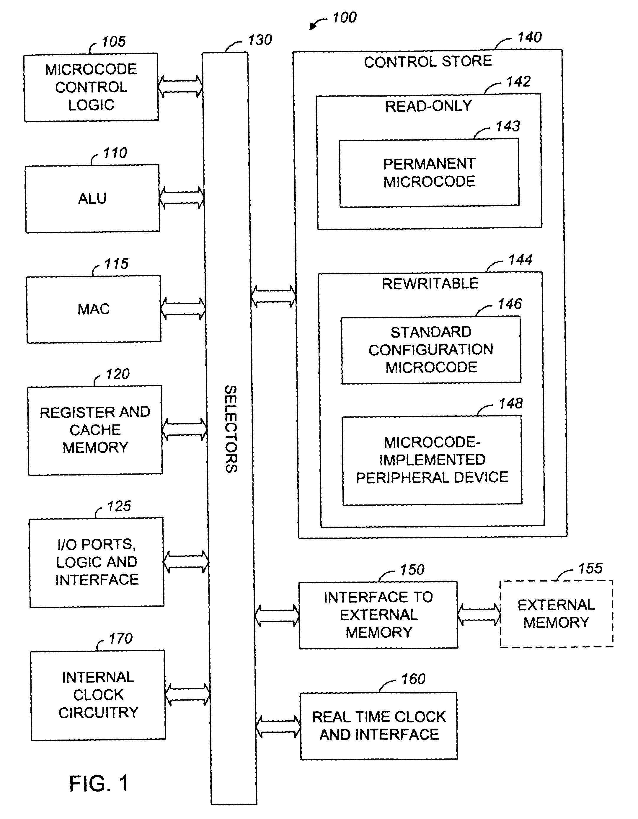Microcontroller architecture supporting microcode-implemented peripheral devices
