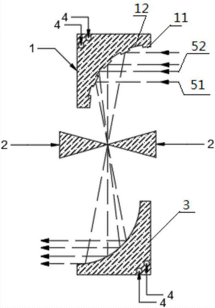 Reflective laser beam shaping device