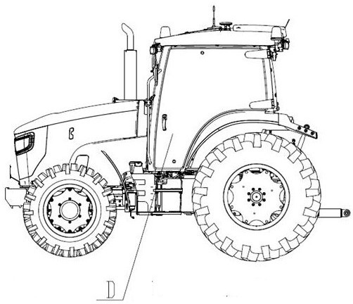 Paddy field wheeled tractor
