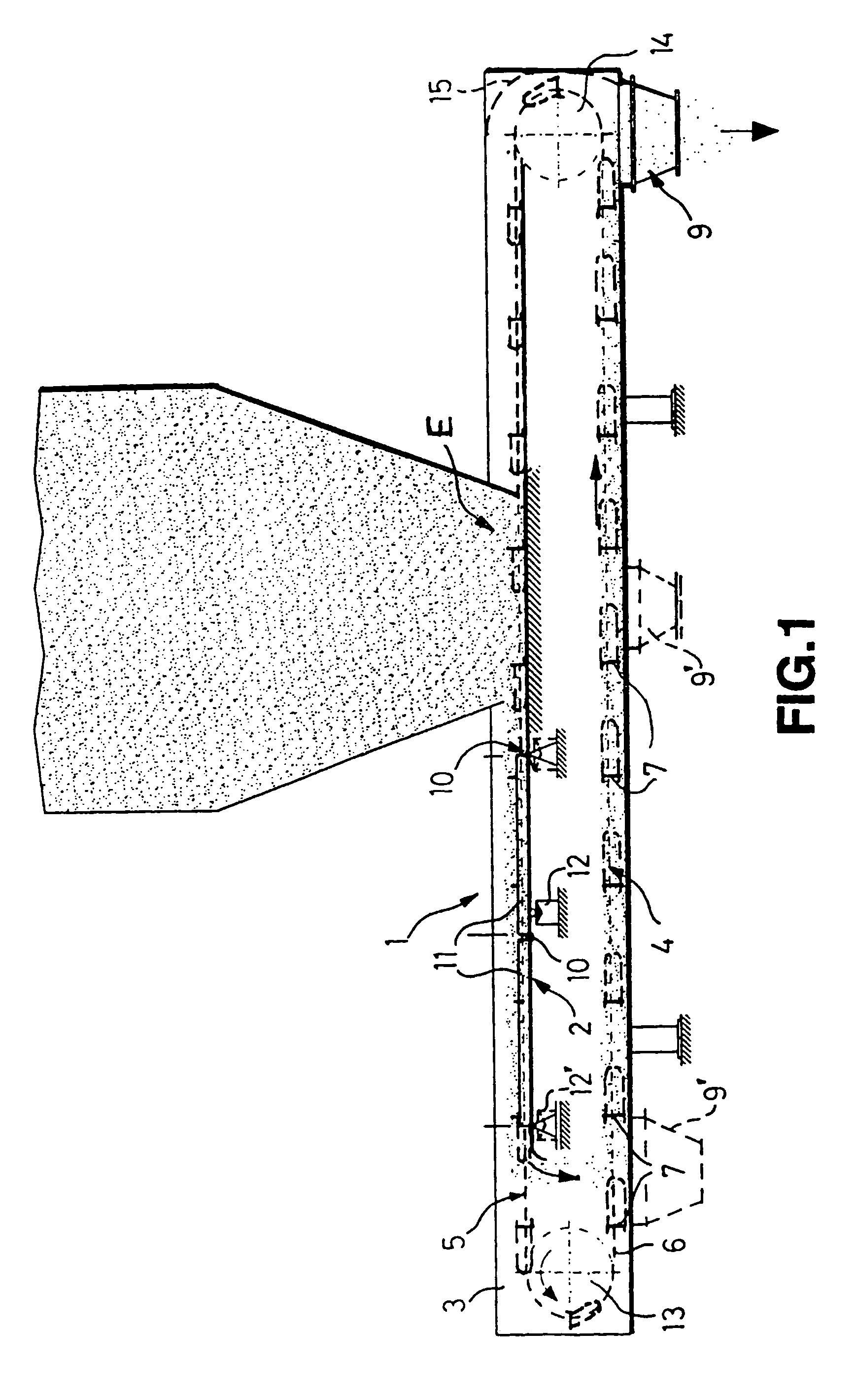 Chain conveyor in the form of scales