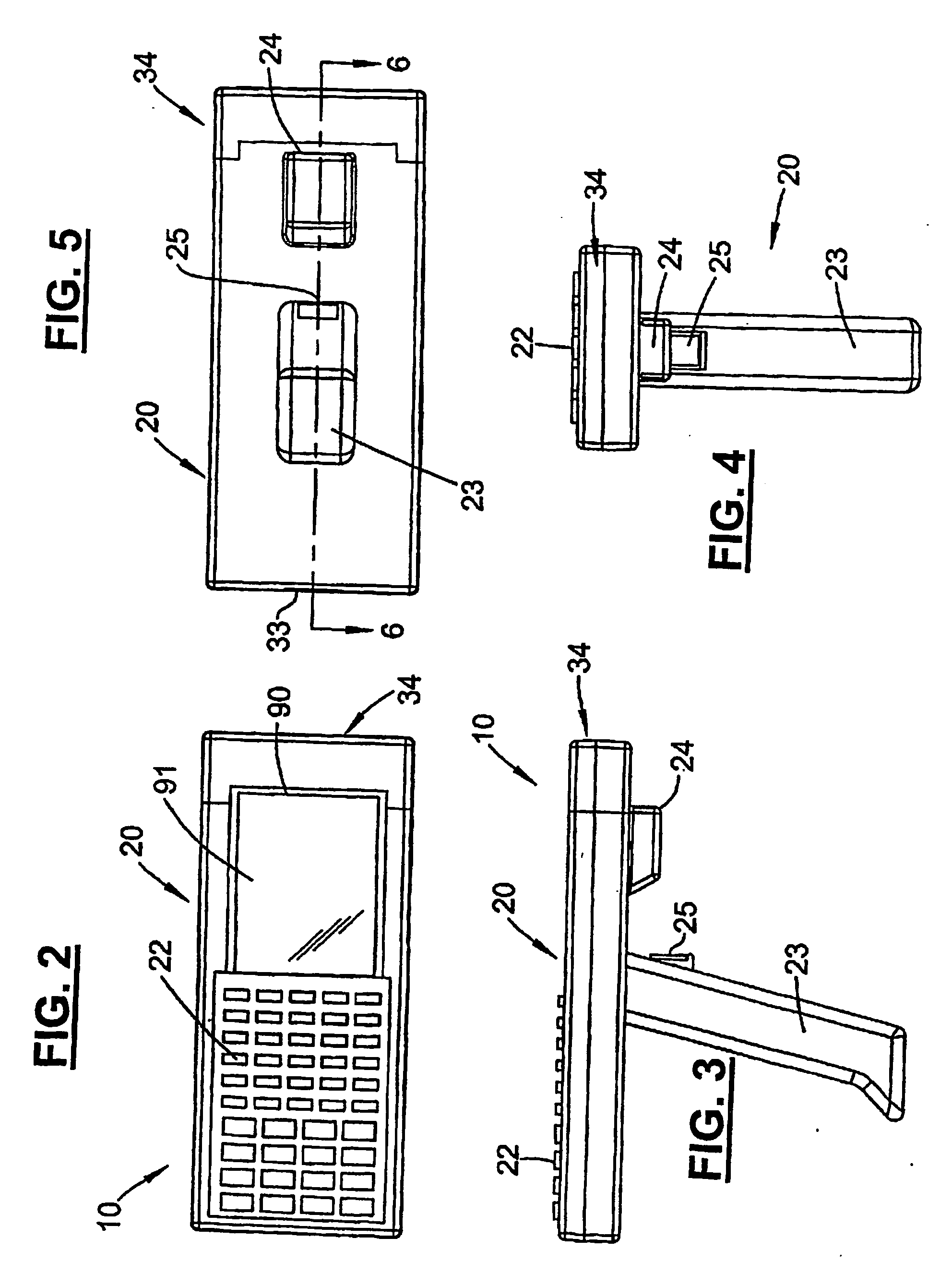 Portable data entry device with a detachable host pda