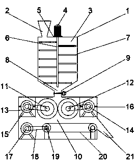 Breaking and recovering device for ceramic manufacturing waste