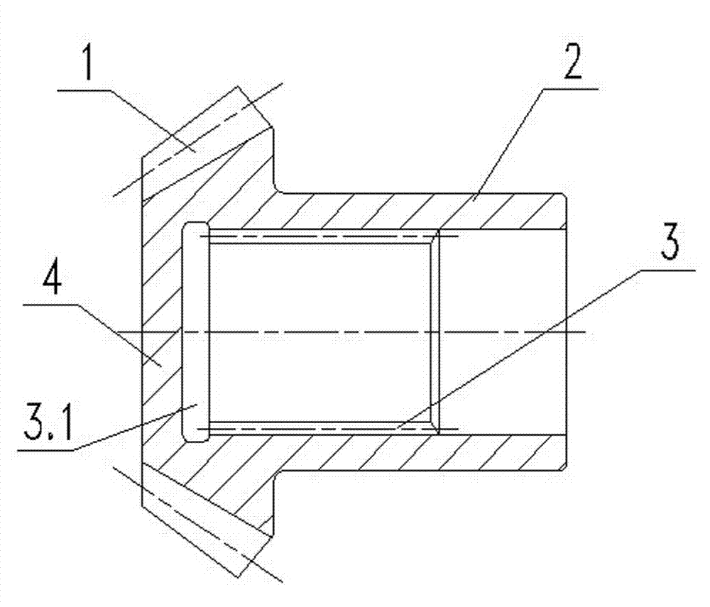 Blind hole type half axle gear