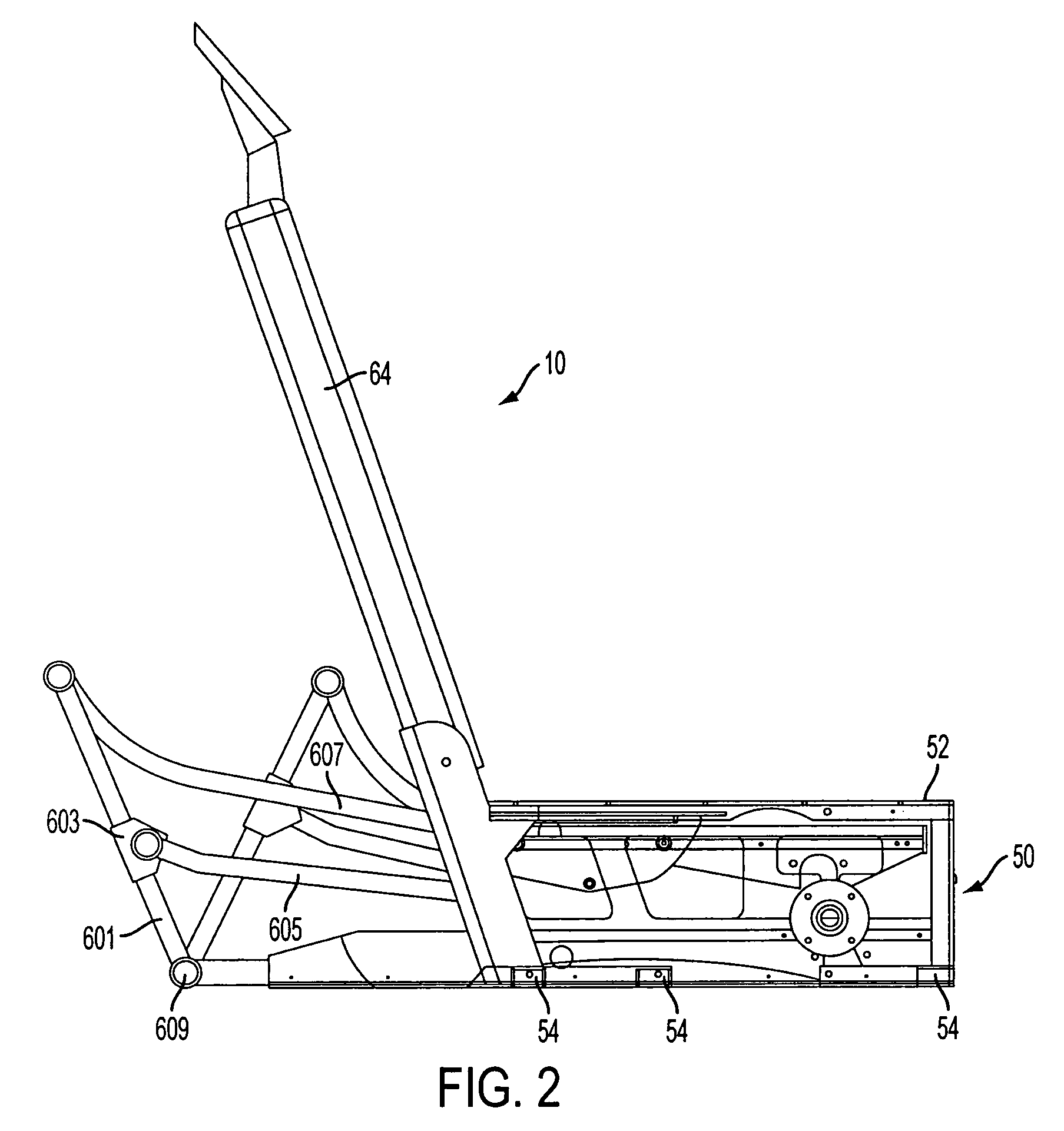 Elliptical exercise machine with adjustable stride length