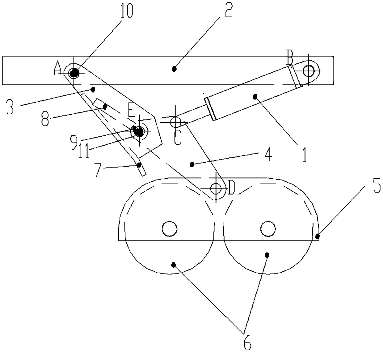 An outrigger mechanism for engineering vehicles and a bridge inspection vehicle