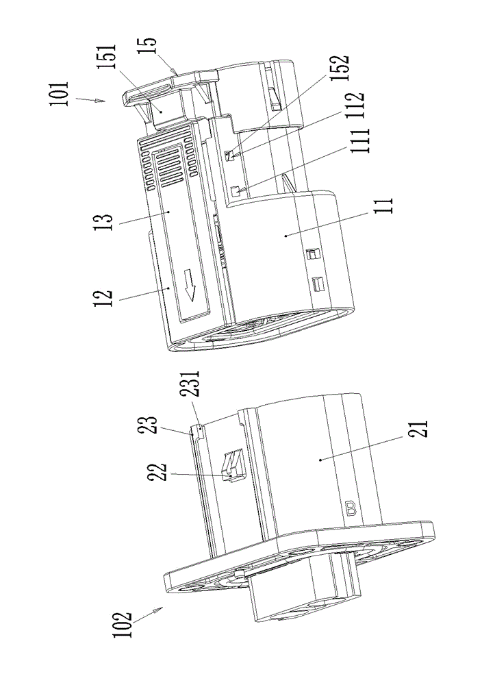 Connector with secondary separation function and plug with secondary separation function